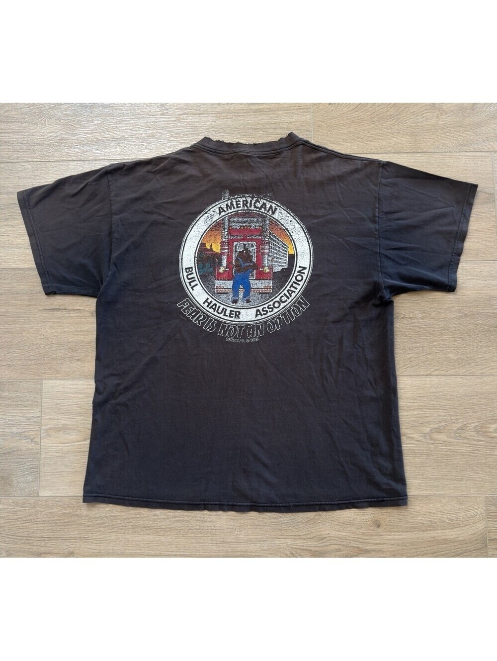 Vintage 1996 American Bull Hauler Association Pocket T Shirt Delta Pro Weight XL